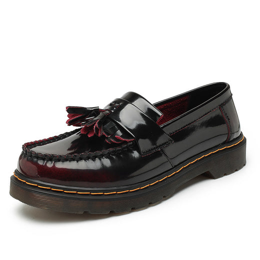 Women's Genuine Leather Tassel Loafers Casual Shoes