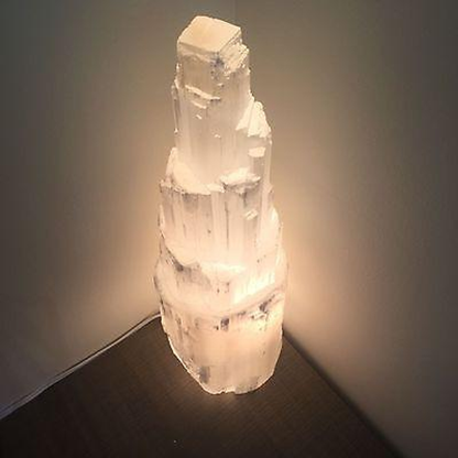 Selenite Lamp by CuartoAstral