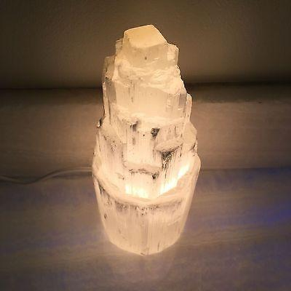 Selenite Lamp by CuartoAstral