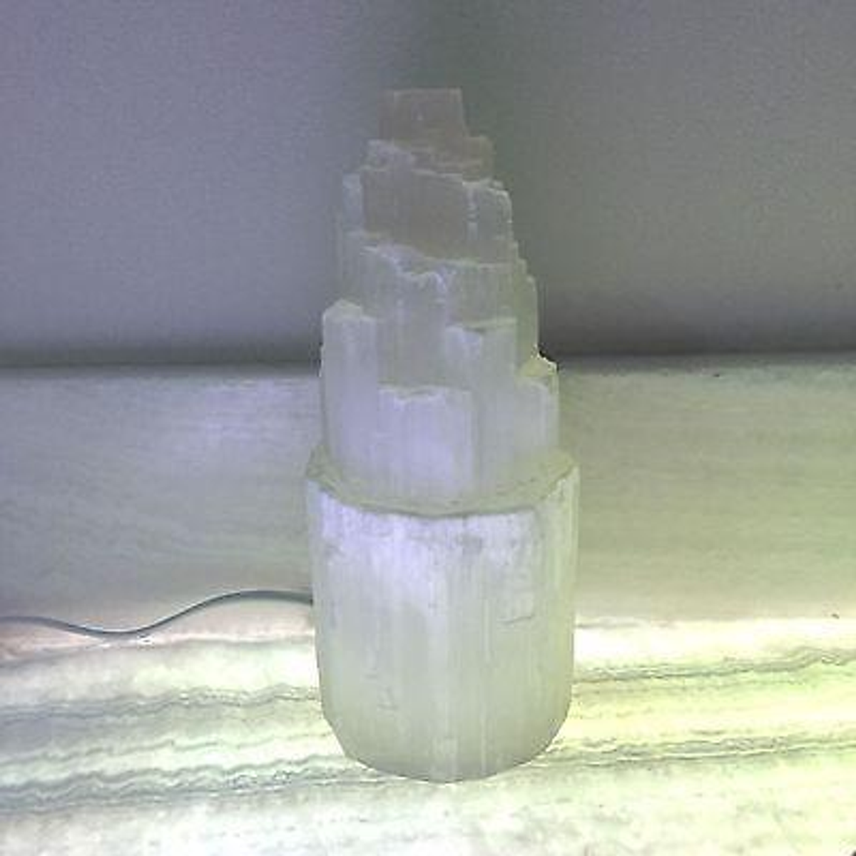 Selenite Lamp by CuartoAstral