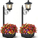 Solar Powered Outdoor Flower Pot Floor Lamp