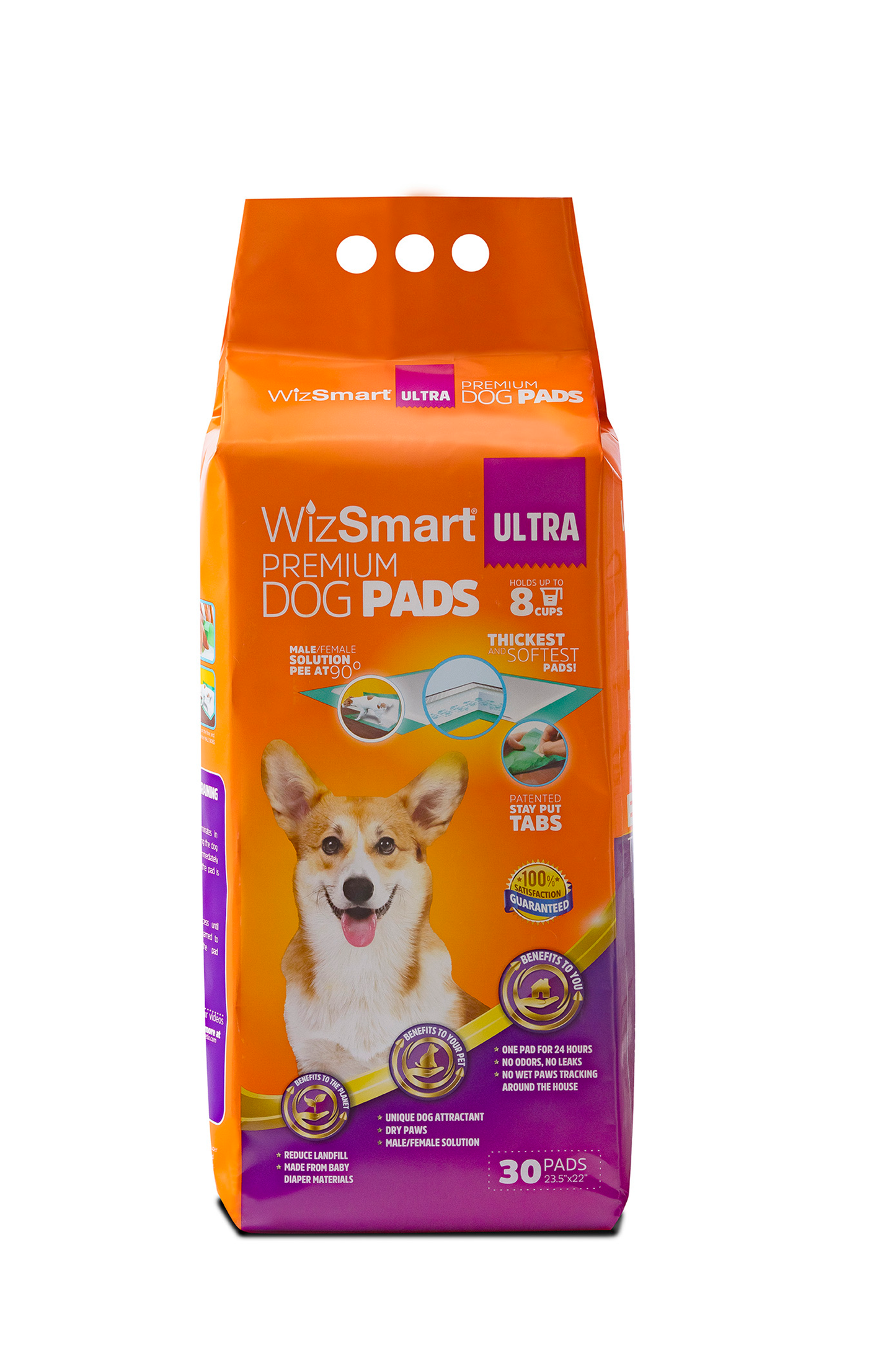 WizSmart All Day Dry Dog Pee Pads, Ultra 30 Count