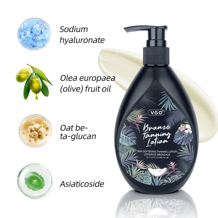 Bronze tanning lotion bottle detail