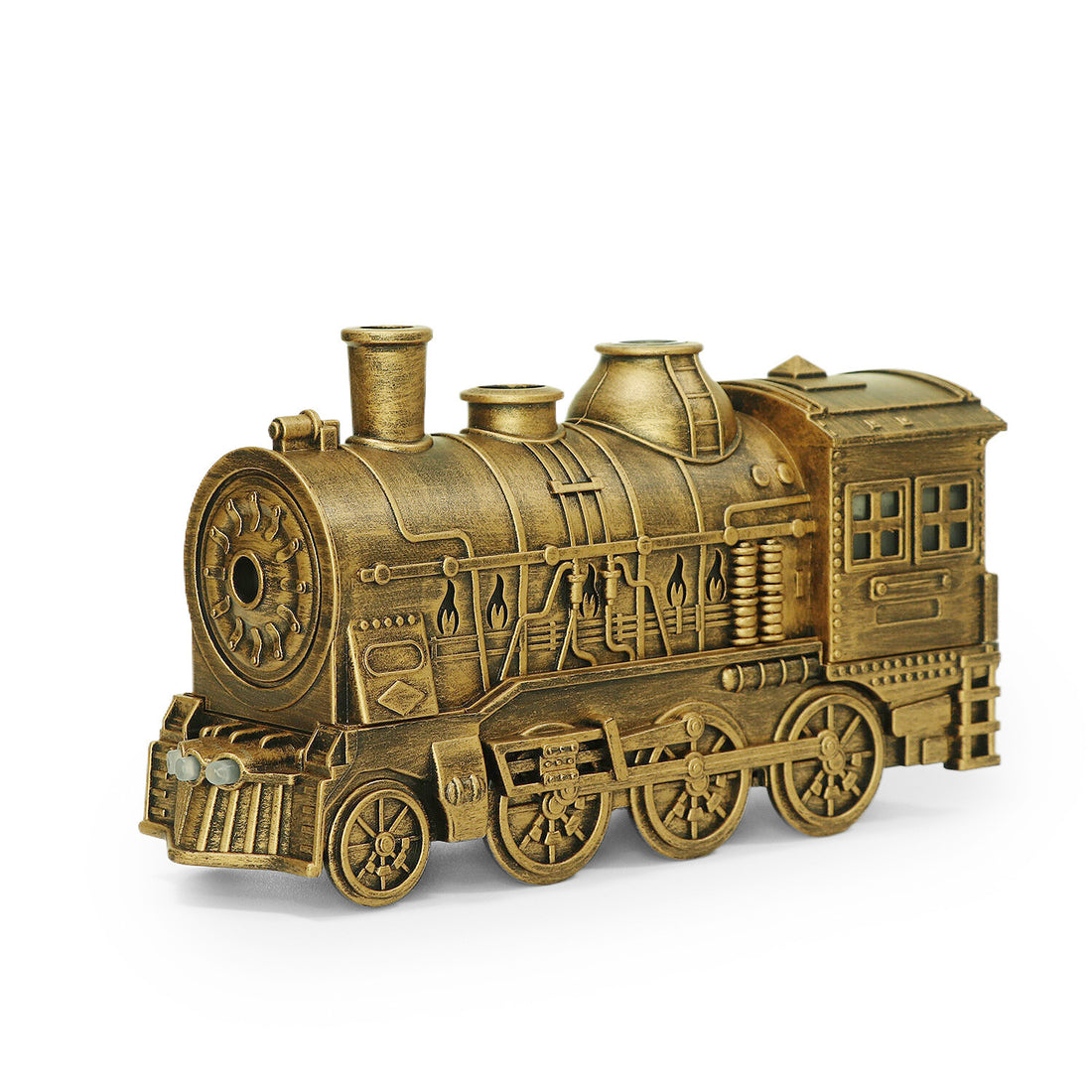 Steam Train Essential Oil Diffuser – Vintage Locomotive Humidifier with Smoke Ring Mist, Remote & Light | Gift for Train Lovers