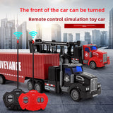 Children's remote-controlled semi-trailer toy car