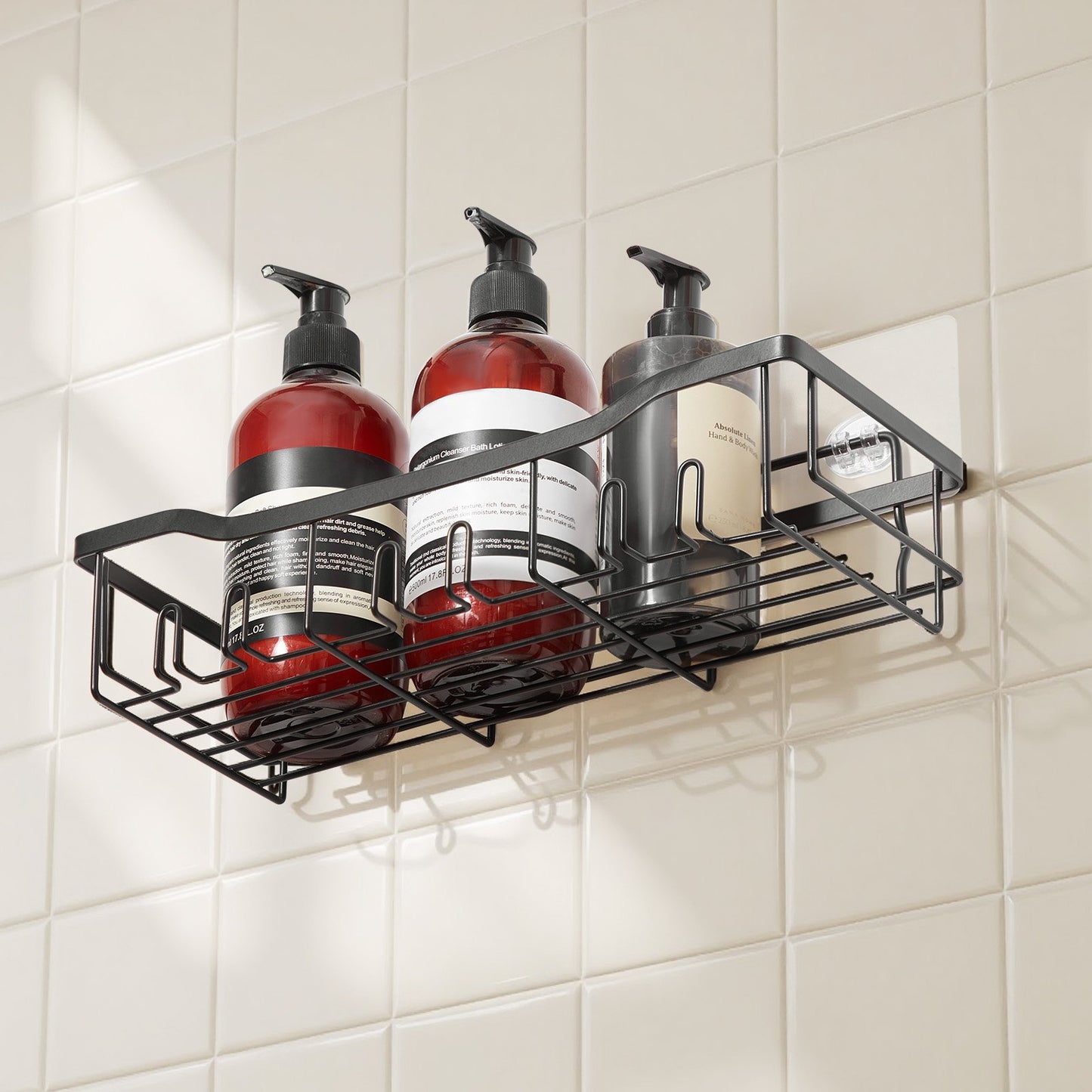5 Pack Adhesive Shower Caddy Bathroom Storage Shelves