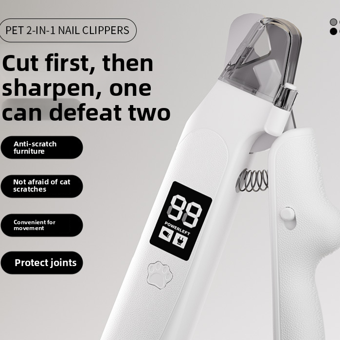 Two-in-One LED Pet Nail Clipper and Grinder