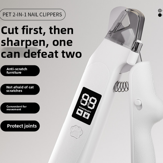 Two-in-One LED Pet Nail Clipper and Grinder