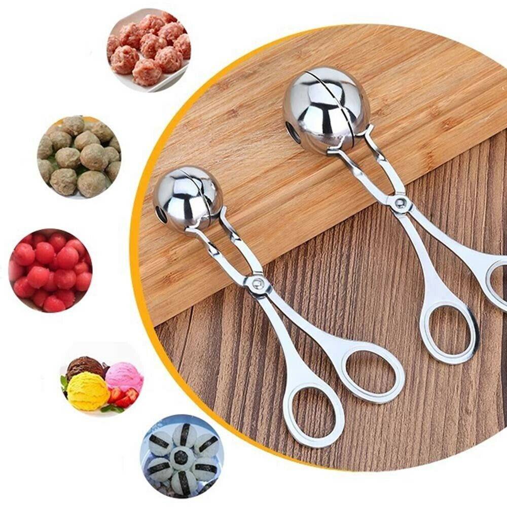 Meatball maker used to shape ground meat into a ball