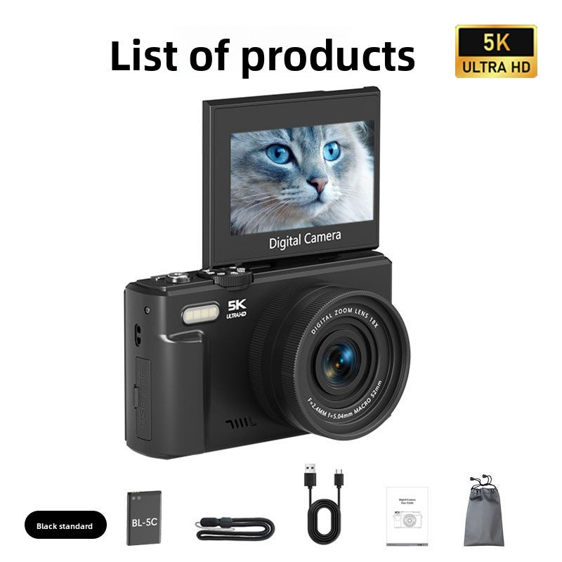 Retro 5K Flip Screen Digital Camera