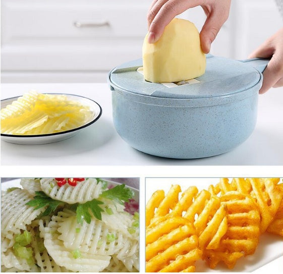 Mandoline slicer julienne cut vegetables