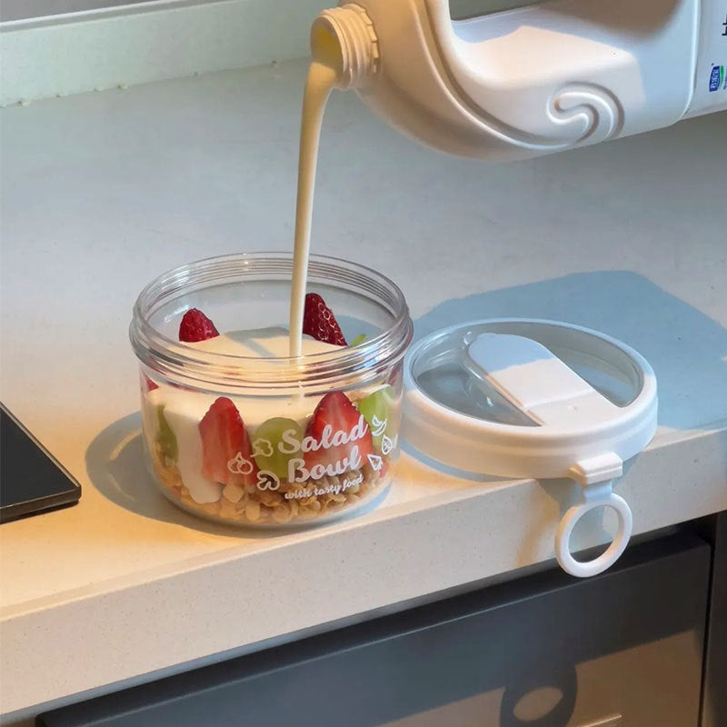 Transparent oatmeal Cup