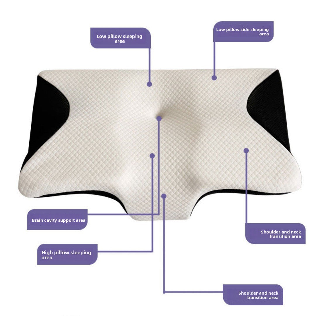 Neck pillow memory foam pillowcase butterfly removable pillowcase