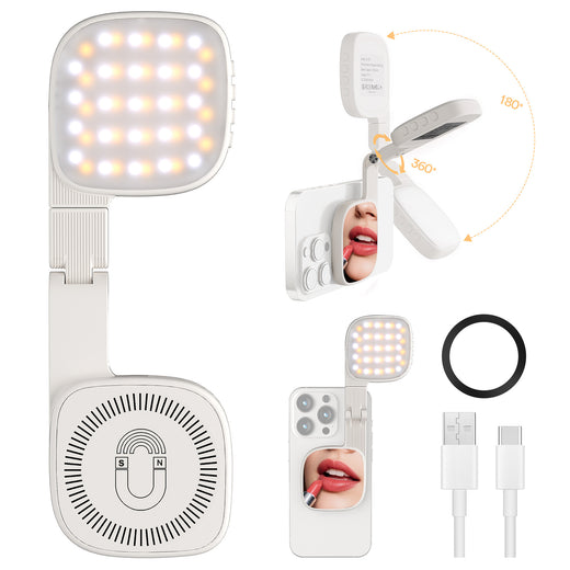 Phone selfie light clipped to a smartphone