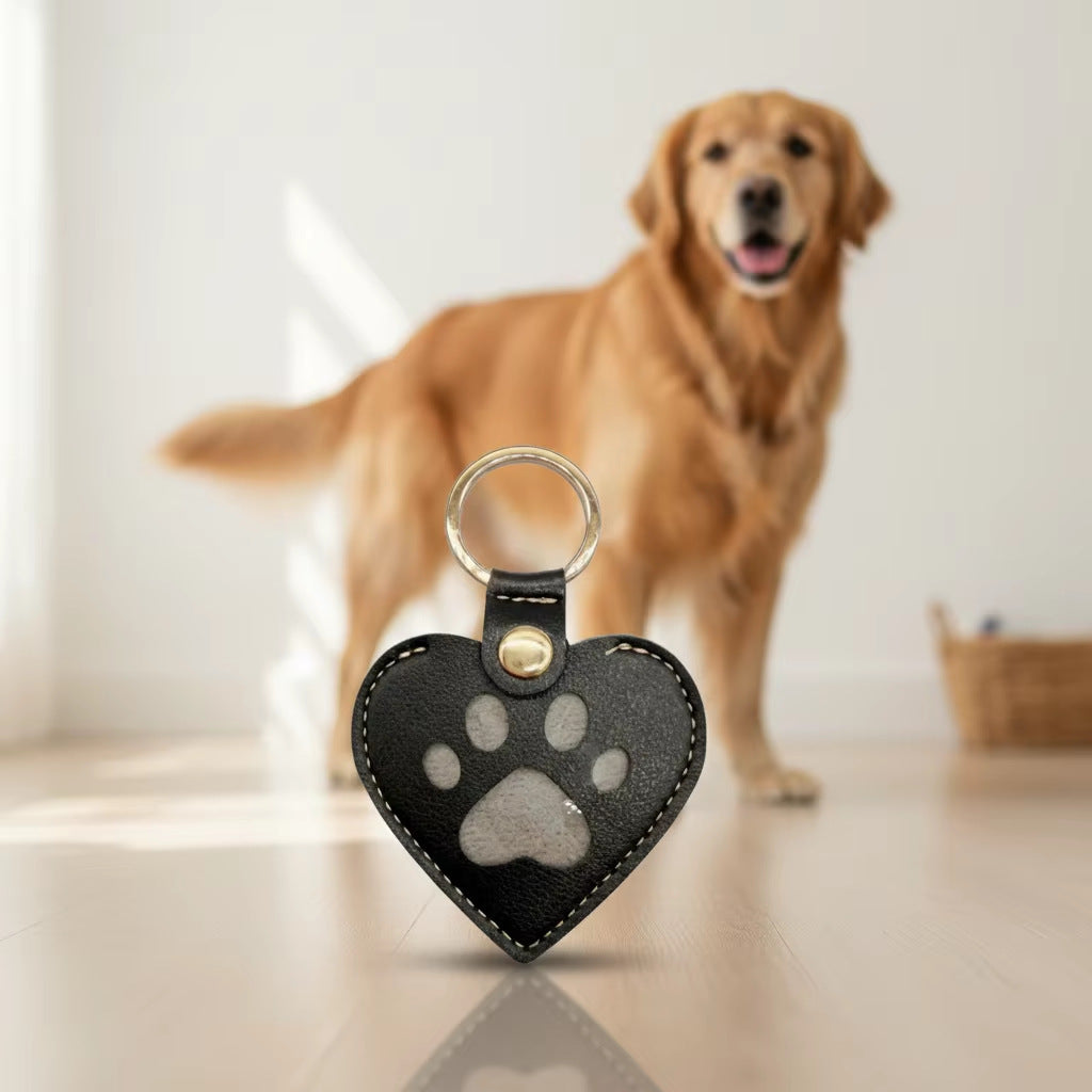 Pet Photo Hair Memorial Keychain