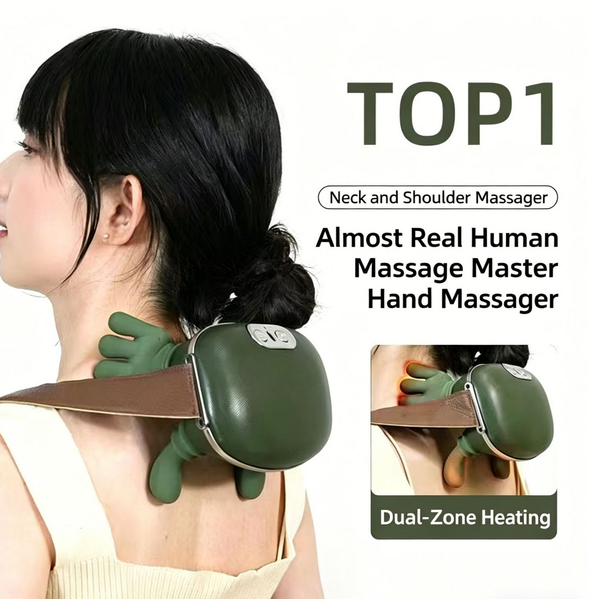 Four-Finger Neck Massager with Heat Therapy Health & Wellness product image 1