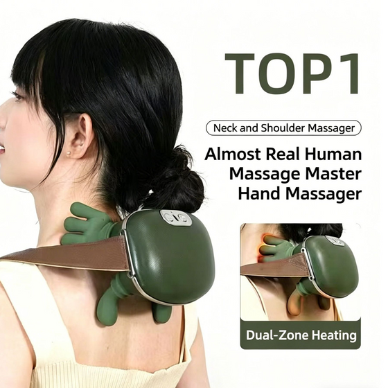 Four-Finger Neck Massager with Heat Therapy Health & Wellness product image 1