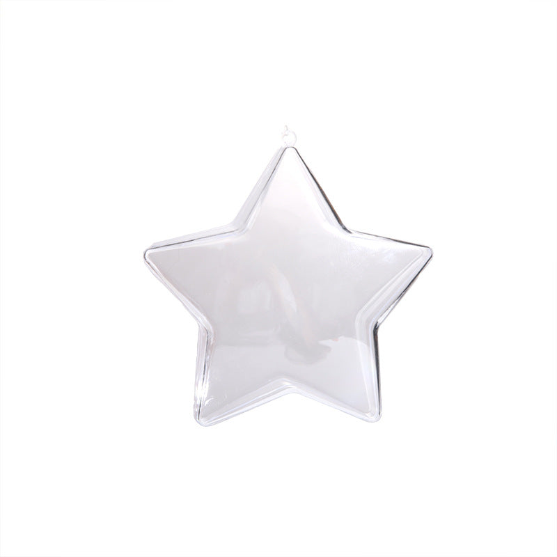 Acrylic Hollow Transparent Christmas DIY Decorative Hanging Ball Ornament
