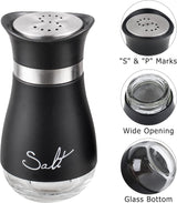 Farmhouse salt shaker with screw-on top