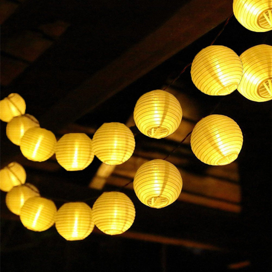 Solar Powered LED Lantern String Lights