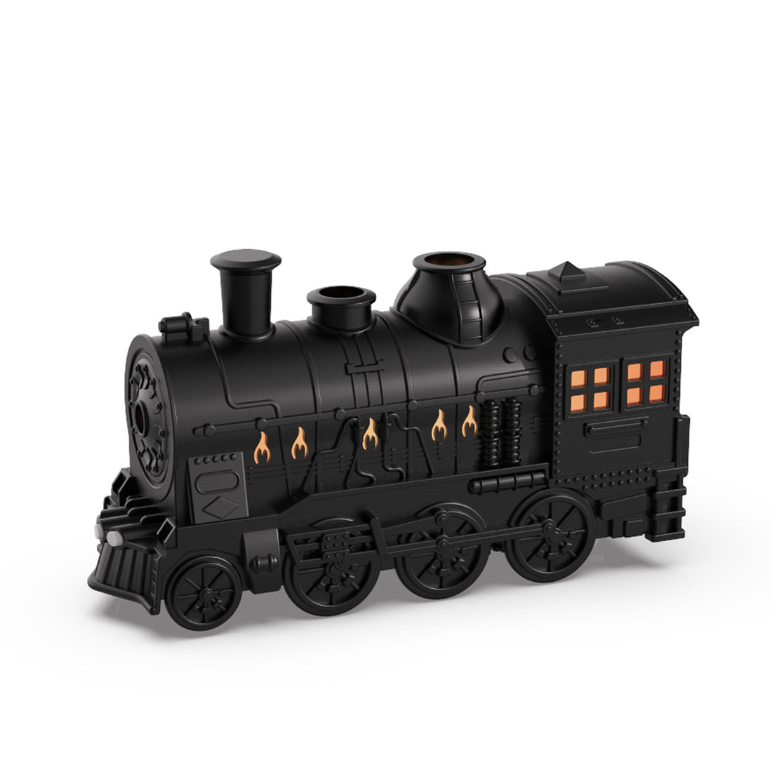 Steam Train Essential Oil Diffuser – Vintage Locomotive Humidifier with Smoke Ring Mist, Remote & Light | Gift for Train Lovers