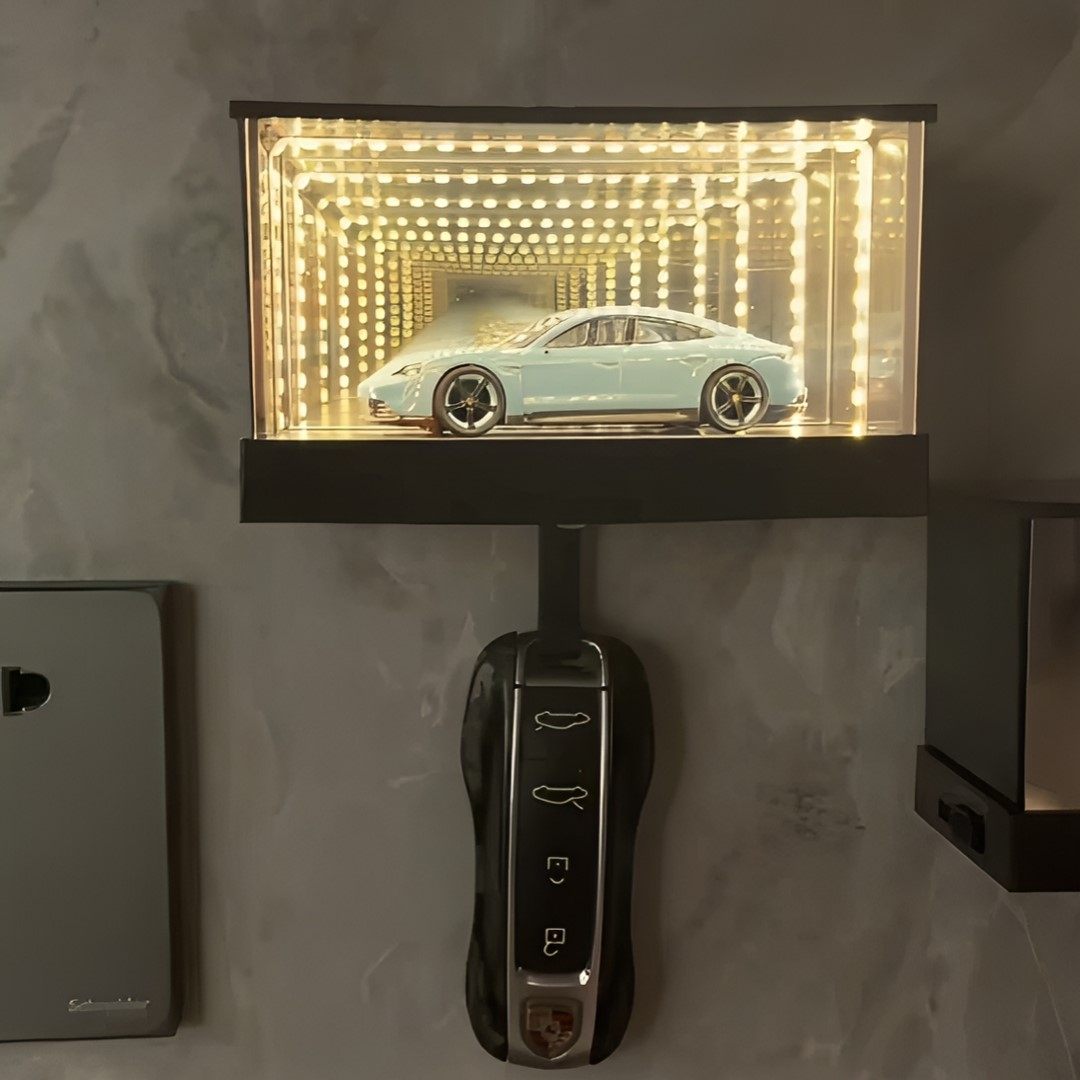 Infinite Mirror Garage Key Holder with LED Light