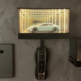 Infinite Mirror Garage Key Holder with LED Light
