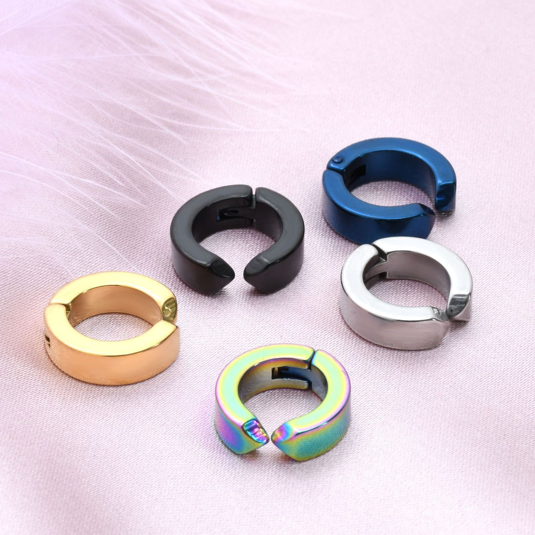 Stainless Steel Geometric Non-Pierced Unisex Ear Clip