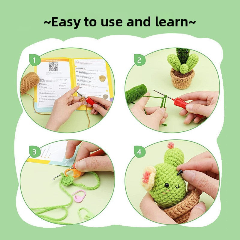 Crochet Material Package Animal English Instruction Video Handmade Doll DIY