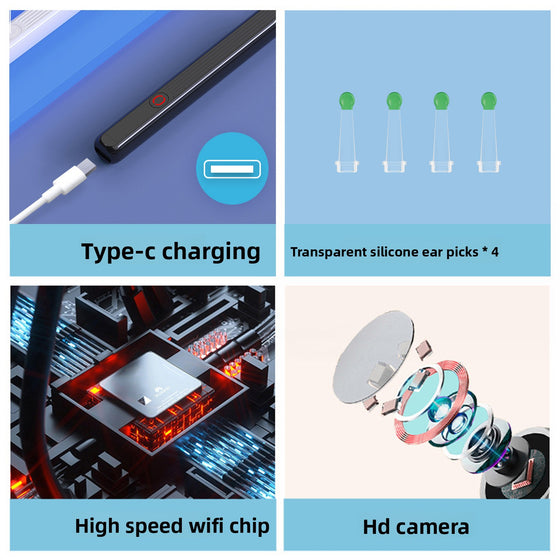 HD Wireless Visual Ear Cleaning Scoop with Light Action Cameras product image 3