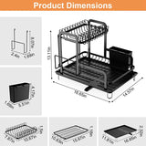 Dish drying rack bottom tier with plates