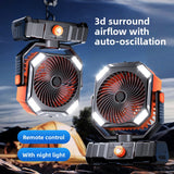 Portable USB Camping Fan with Humidifier and LED Light