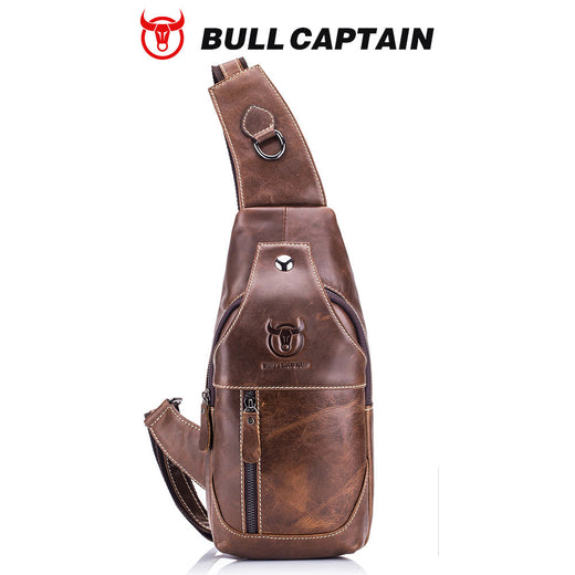 Men's Genuine Leather Shoulder Crossbody Chest Bag