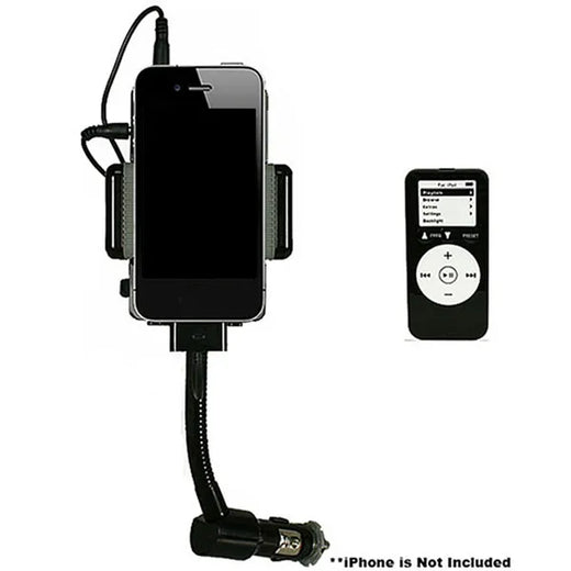 FM transmitter charger phone stand, full kit contents