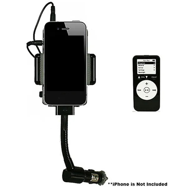 FM transmitter charger phone stand, full kit contents