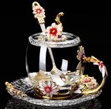 Oven-to-table glass cookware on dining table