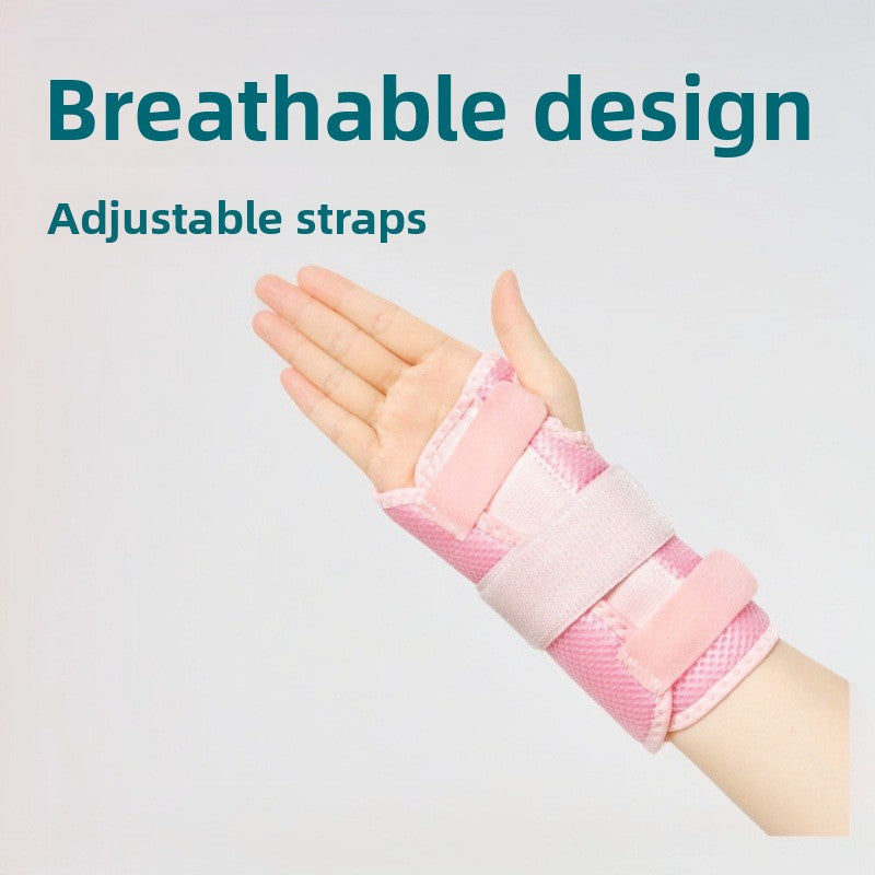 Breathable Steel Plate Wrist Brace Adjustable Velcro Anti-Twist Joint Support for Sports and Injury Care