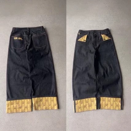 Men's Printed Stretch Denim Pants