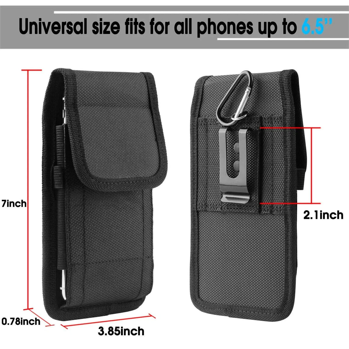 Phone holster held for size reference