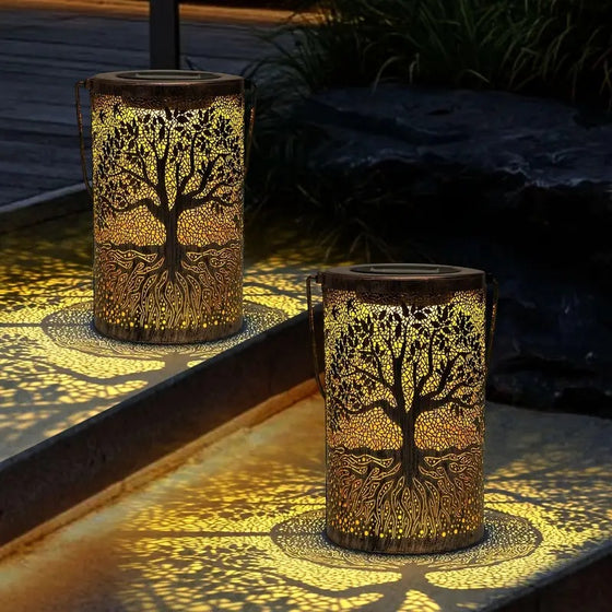Solar Iron Hollow Projection Lamp Garden & Outdoor product image 4