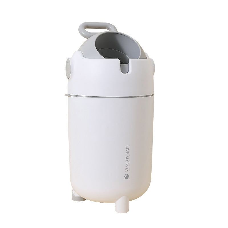 Disposable diaper trash bin with large capacity