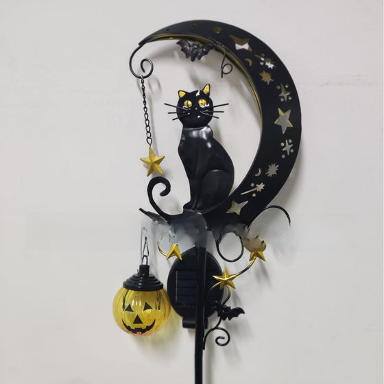 Halloween Black Cat Pumpkin Ground Lamp Decor product image 5
