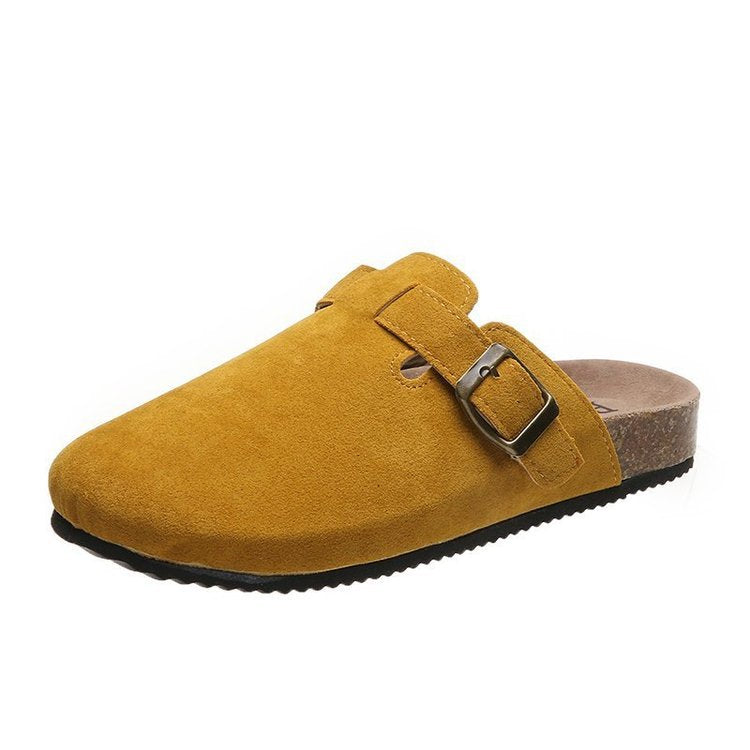Unisex Cork Footbed Closed-Toe Slippers