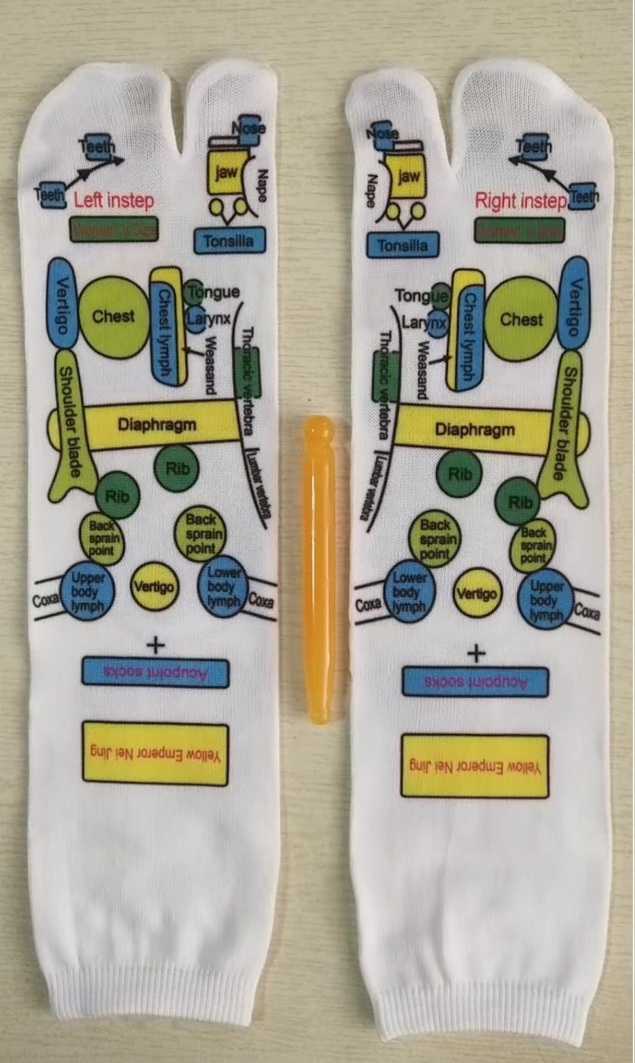 Foot acupoint illustrated socks