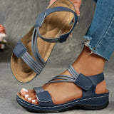 Womens Velcro Wedge Sandals