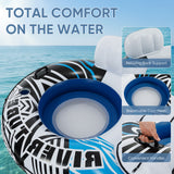 Inflatable river float 2-pack in green and blue