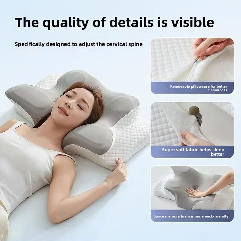 Butterfly-shaped ergonomic pillow
