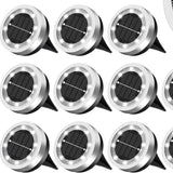 Solar Powered LED Garden Light with Stainless Steel Body