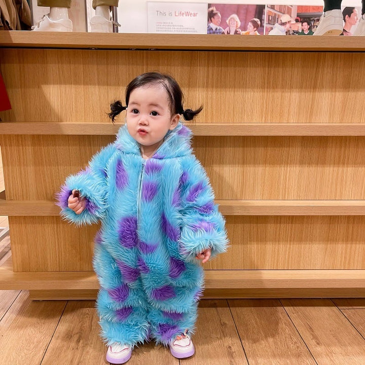 Cute Animal Baby Jumpsuit full-length zipper closure