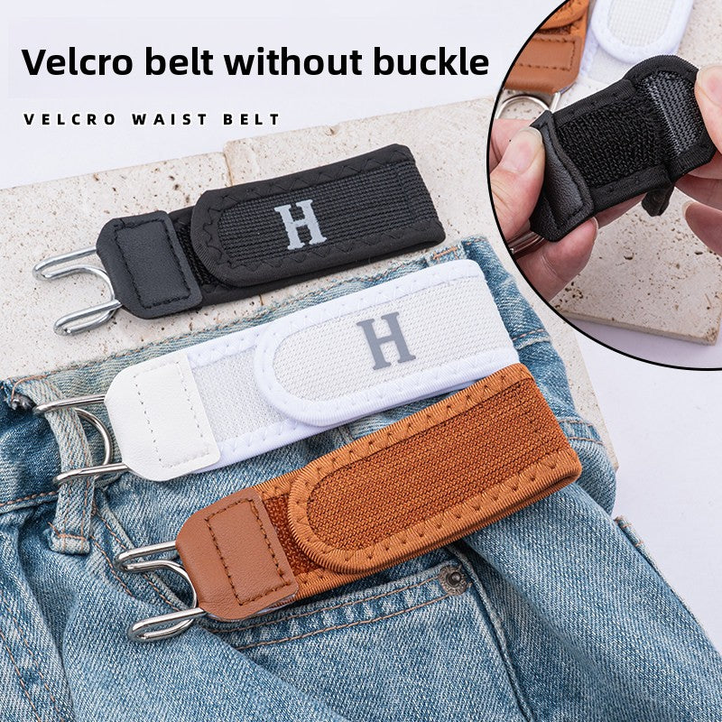 Men's Hook-and-Loop Waist Tightening Belt Without Buckle for Adjustable Comfort